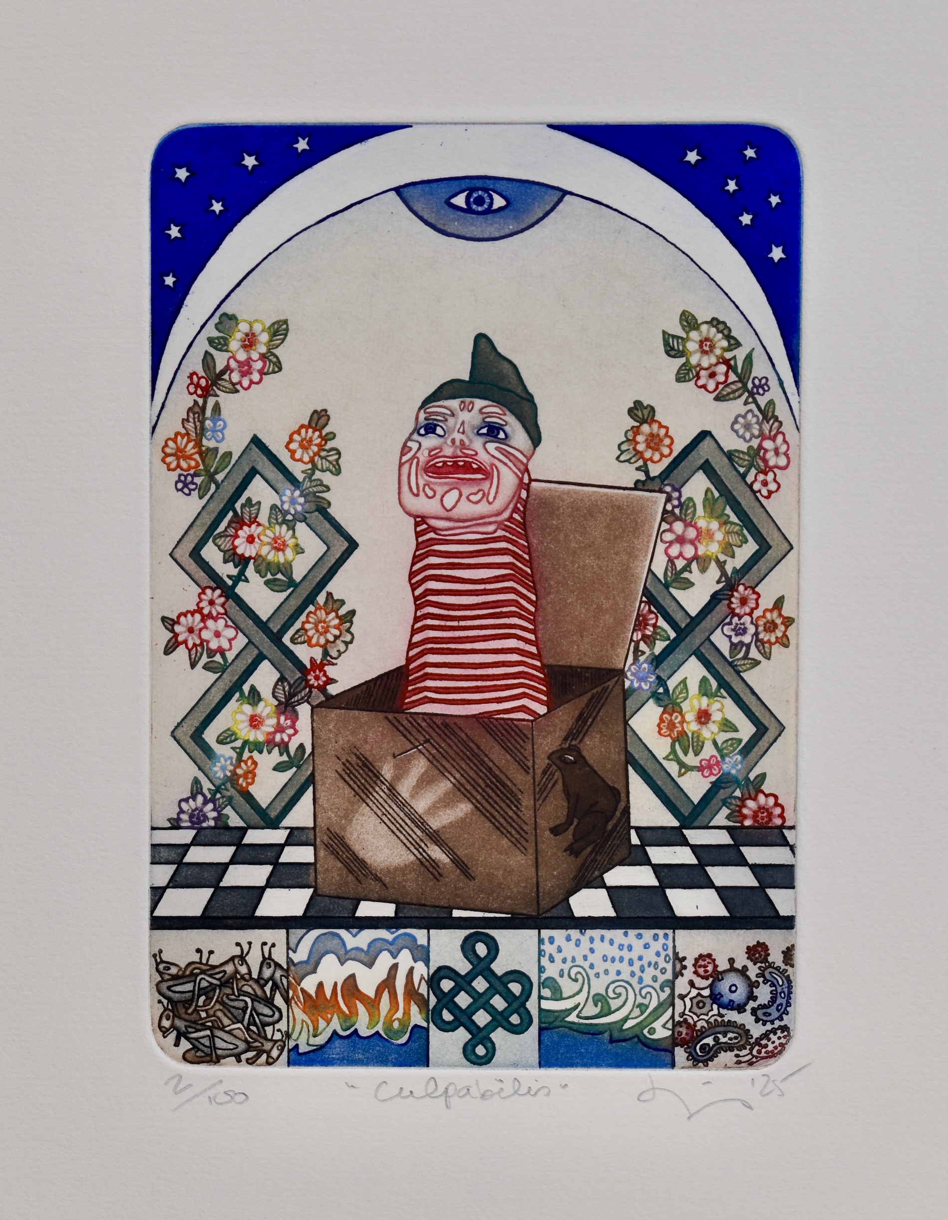 Colour Inked Etching on Fabriano Rosaspina