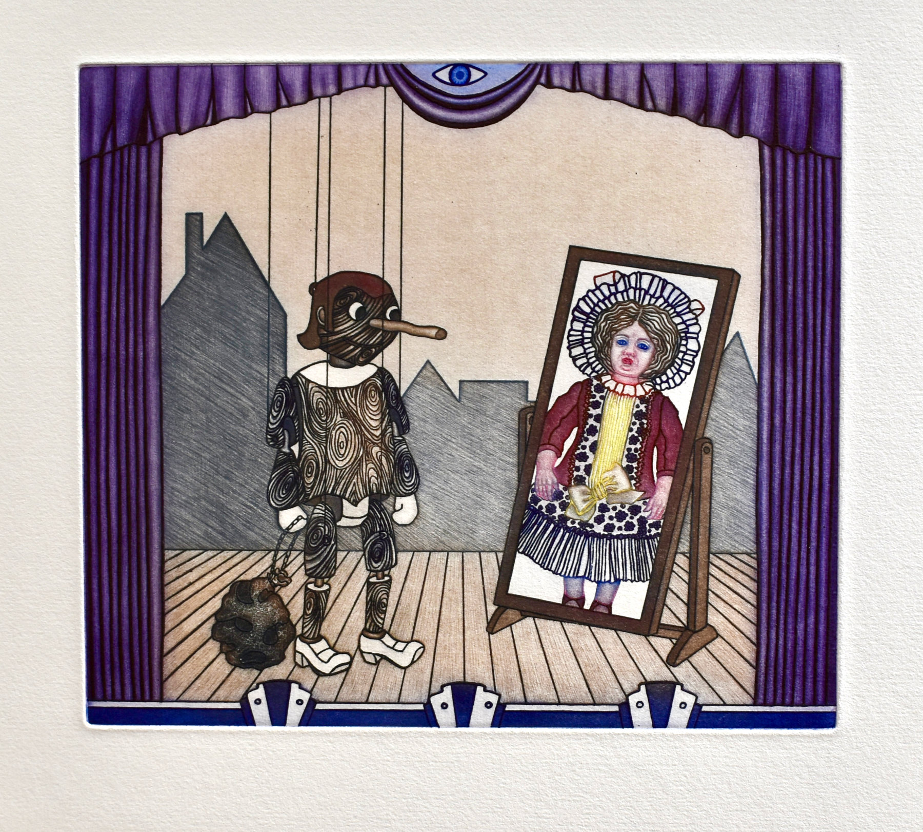 Colour Inked Etching on Fabriano Rosaspina